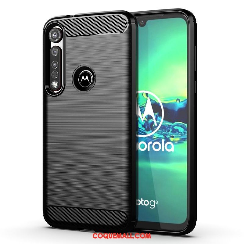 Étui Moto G8 Plus Fluide Doux Téléphone Portable Modèle Fleurie, Coque Moto G8 Plus Silicone Simple