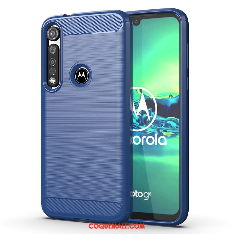 Étui Moto G8 Plus Fluide Doux Téléphone Portable Modèle Fleurie, Coque Moto G8 Plus Silicone Simple