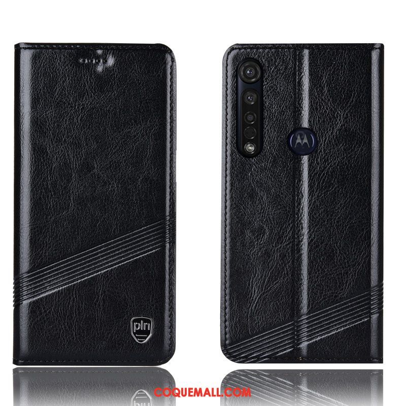 Étui Moto G8 Plus Incassable Noir Tout Compris, Coque Moto G8 Plus Protection Téléphone Portable