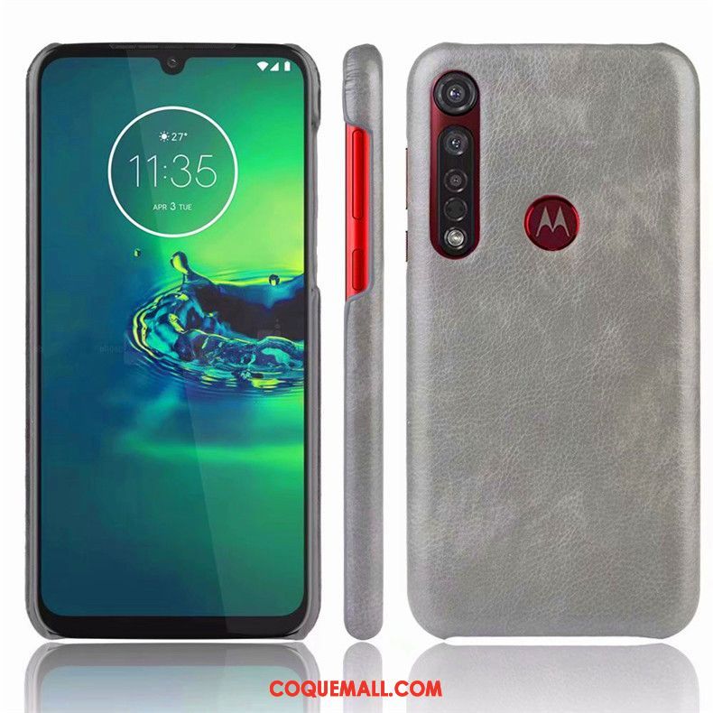 Étui Moto G8 Plus Incassable Protection Simple, Coque Moto G8 Plus Téléphone Portable Bleu