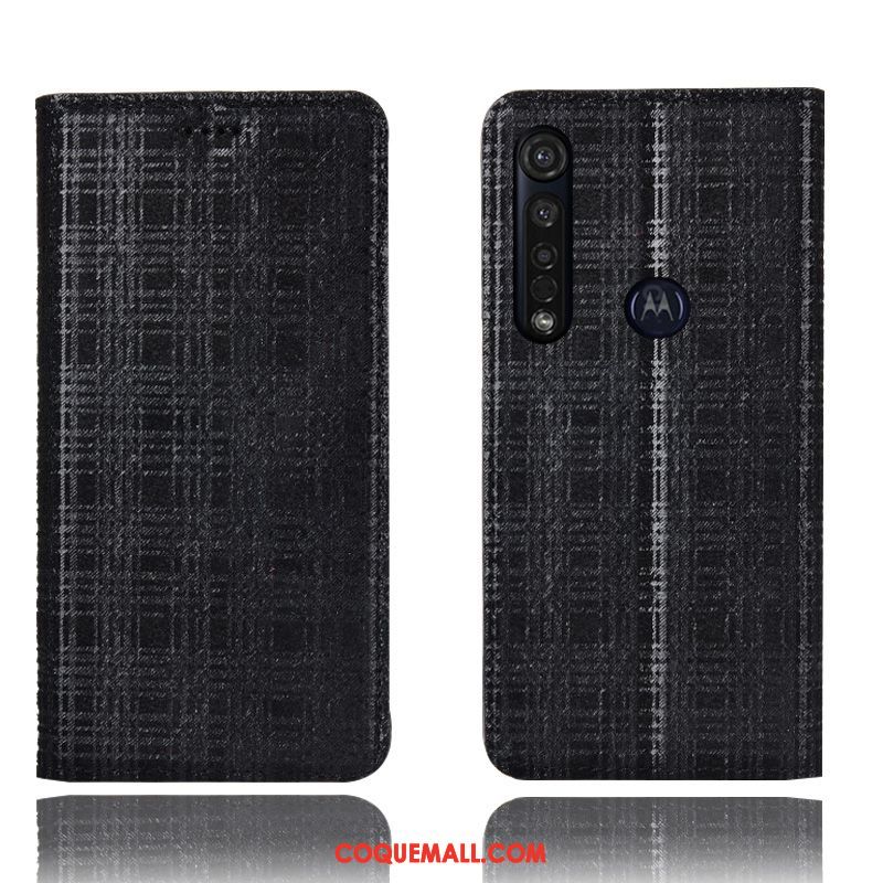 Étui Moto G8 Plus Incassable Tout Compris Protection, Coque Moto G8 Plus Velours En Cuir Braun