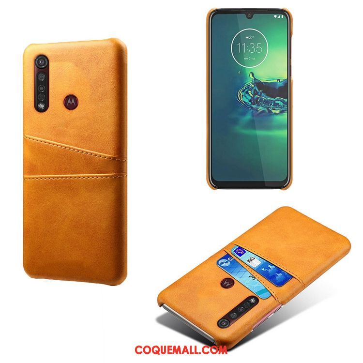 Étui Moto G8 Plus Sac Bovins Incassable, Coque Moto G8 Plus Petit Jaune