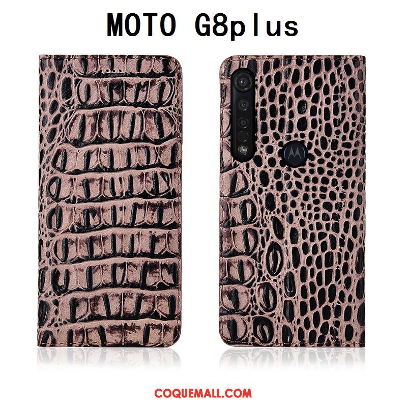 Étui Moto G8 Plus Silicone Tout Compris Téléphone Portable, Coque Moto G8 Plus Incassable En Cuir Braun