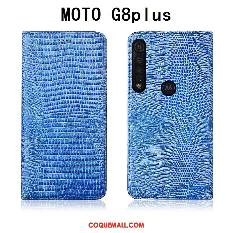 Étui Moto G8 Plus Tout Compris En Cuir Incassable, Coque Moto G8 Plus Silicone Téléphone Portable Braun