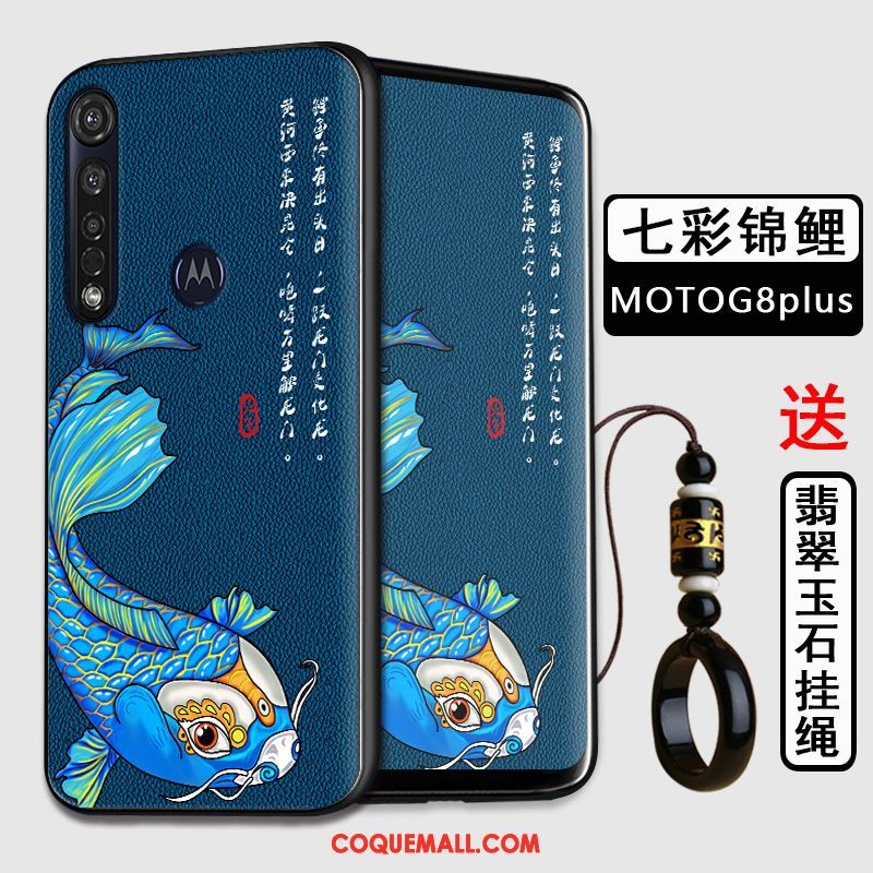 Étui Moto G8 Plus Téléphone Portable Tout Compris Style Chinois, Coque Moto G8 Plus Protection Silicone