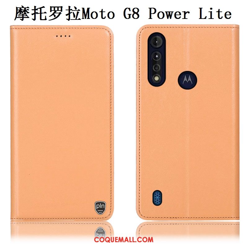 Étui Moto G8 Power Lite Incassable Protection Modèle Fleurie, Coque Moto G8 Power Lite Téléphone Portable Jaune