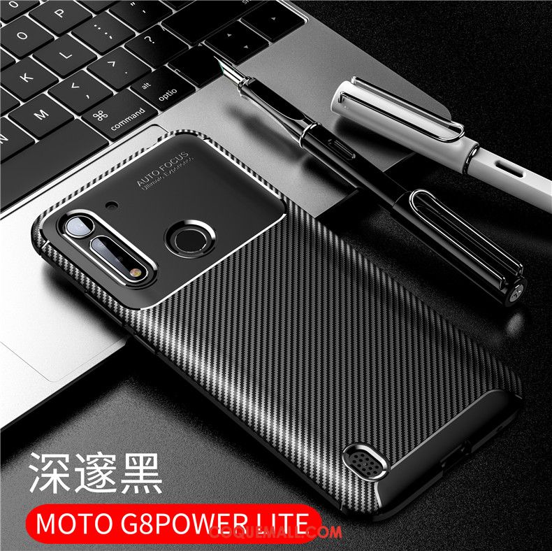 Étui Moto G8 Power Lite Incassable Silicone Simple, Coque Moto G8 Power Lite Téléphone Portable Délavé En Daim