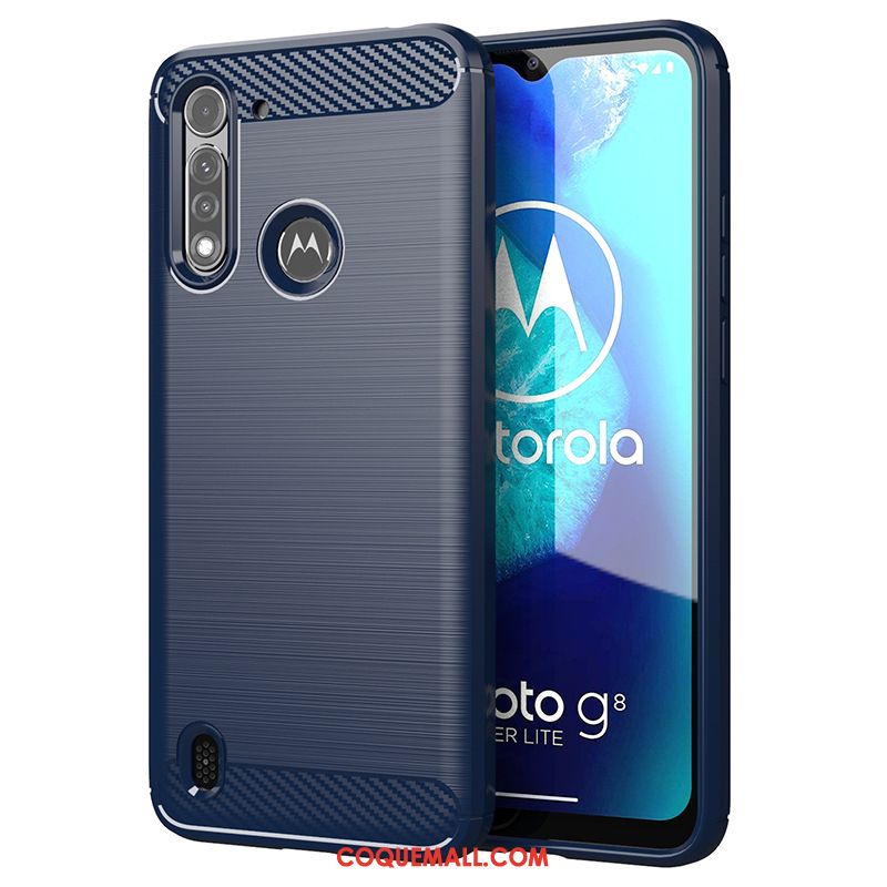 Étui Moto G8 Power Lite Légère Fluide Doux Téléphone Portable, Coque Moto G8 Power Lite Noir