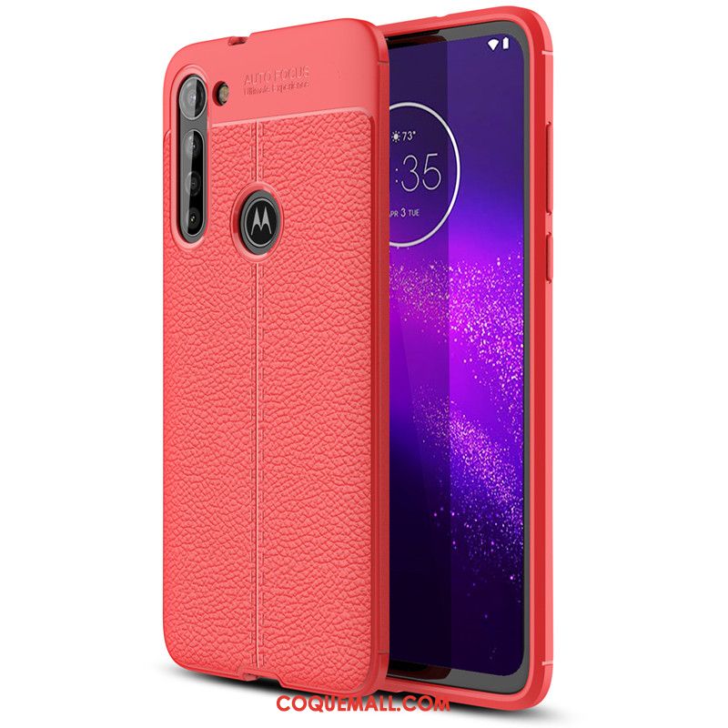 Étui Moto G8 Power Modèle Fleurie Protection Tout Compris, Coque Moto G8 Power Fluide Doux Cuir