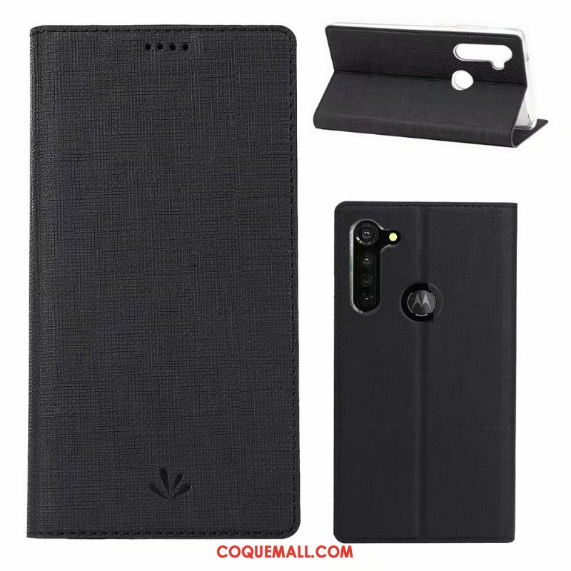 Étui Moto G8 Power Protection Téléphone Portable En Cuir, Coque Moto G8 Power Modèle Fleurie Carte