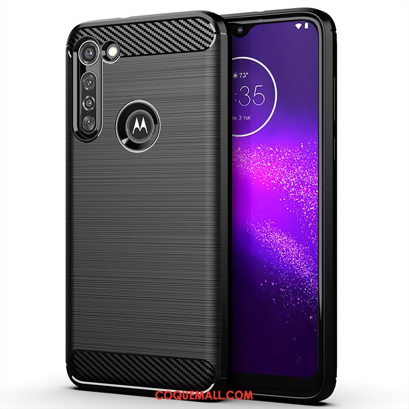 Étui Moto G8 Power Silicone Fluide Doux Protection, Coque Moto G8 Power Gris Tout Compris