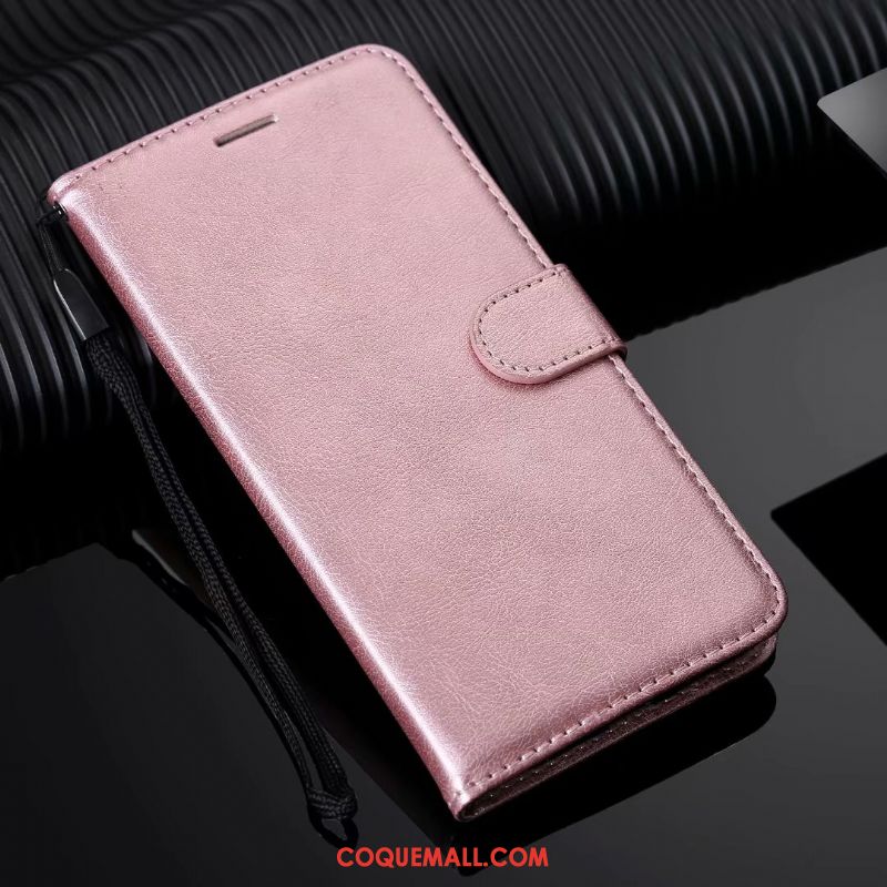 Étui Moto G8 Power Téléphone Portable Clamshell Tendance, Coque Moto G8 Power En Cuir Rose