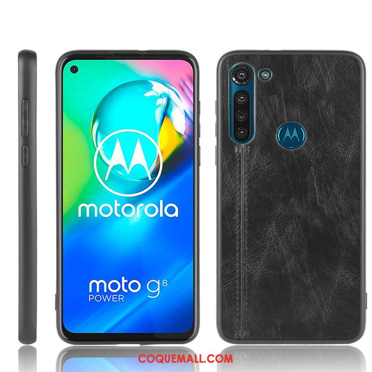 Étui Moto G8 Power Téléphone Portable Tout Compris Marque De Tendance, Coque Moto G8 Power Noir Difficile