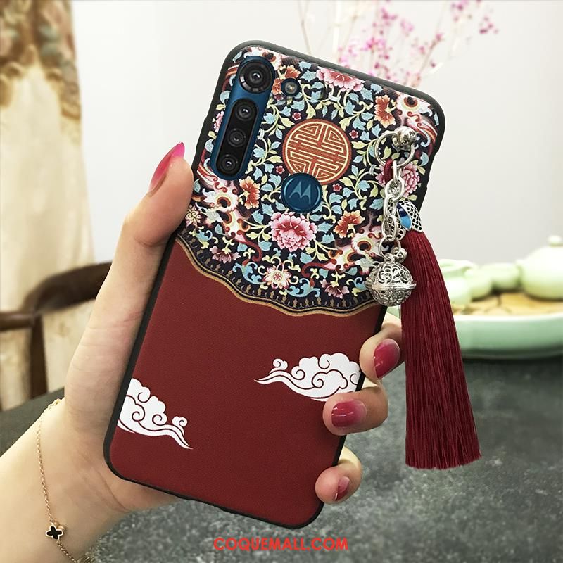 Étui Moto G8 Power Vintage À Franges Téléphone Portable, Coque Moto G8 Power Ornements Suspendus Palais