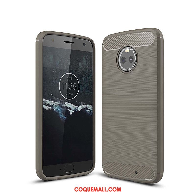 Étui Moto X4 Mode Fibre Protection, Coque Moto X4 Silicone Téléphone Portable