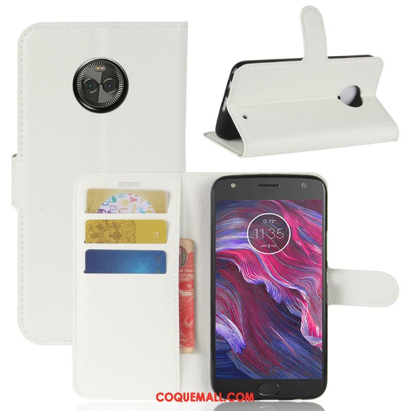 Étui Moto X4 Modèle Fleurie Incassable Protection, Coque Moto X4 Vert Étui En Cuir