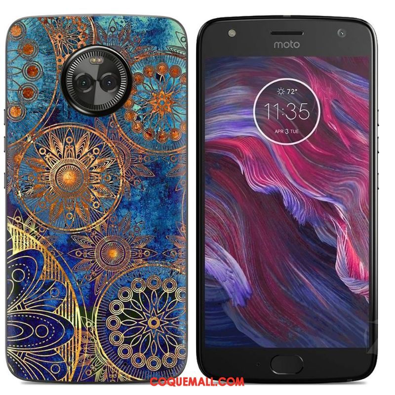 Étui Moto X4 Multicolore Dessin Animé Téléphone Portable, Coque Moto X4 Silicone Peinture