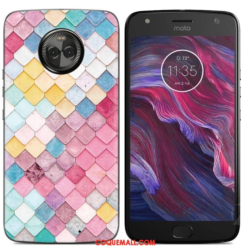 Étui Moto X4 Multicolore Dessin Animé Téléphone Portable, Coque Moto X4 Silicone Peinture