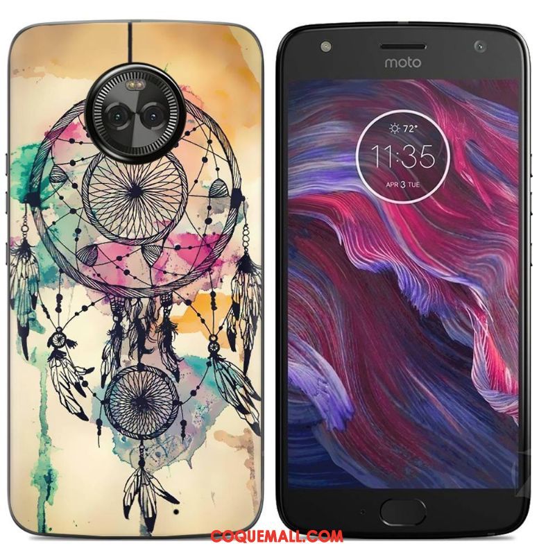 Étui Moto X4 Multicolore Dessin Animé Téléphone Portable, Coque Moto X4 Silicone Peinture