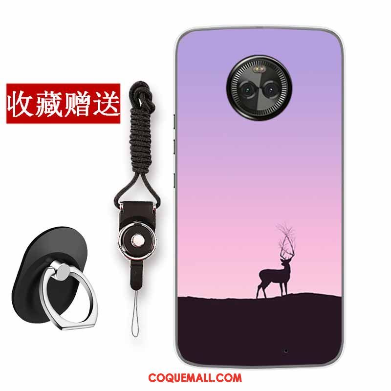 Étui Moto X4 Noir Incassable Créatif, Coque Moto X4 Silicone Fluide Doux