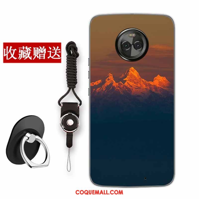 Étui Moto X4 Noir Incassable Créatif, Coque Moto X4 Silicone Fluide Doux