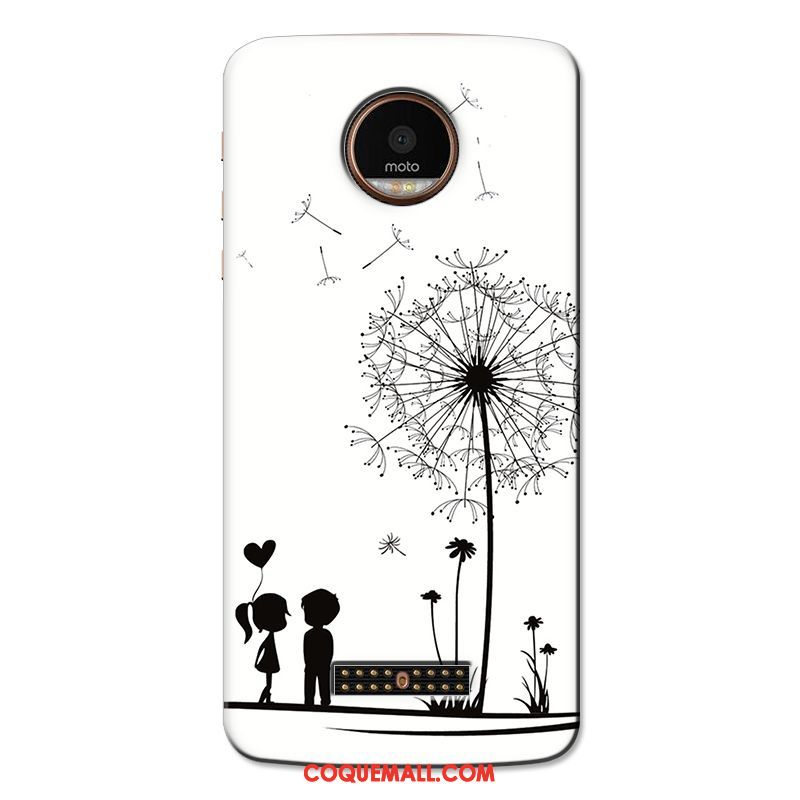 Étui Moto X4 Peinture Dessin Animé Fluide Doux, Coque Moto X4 Téléphone Portable Protection