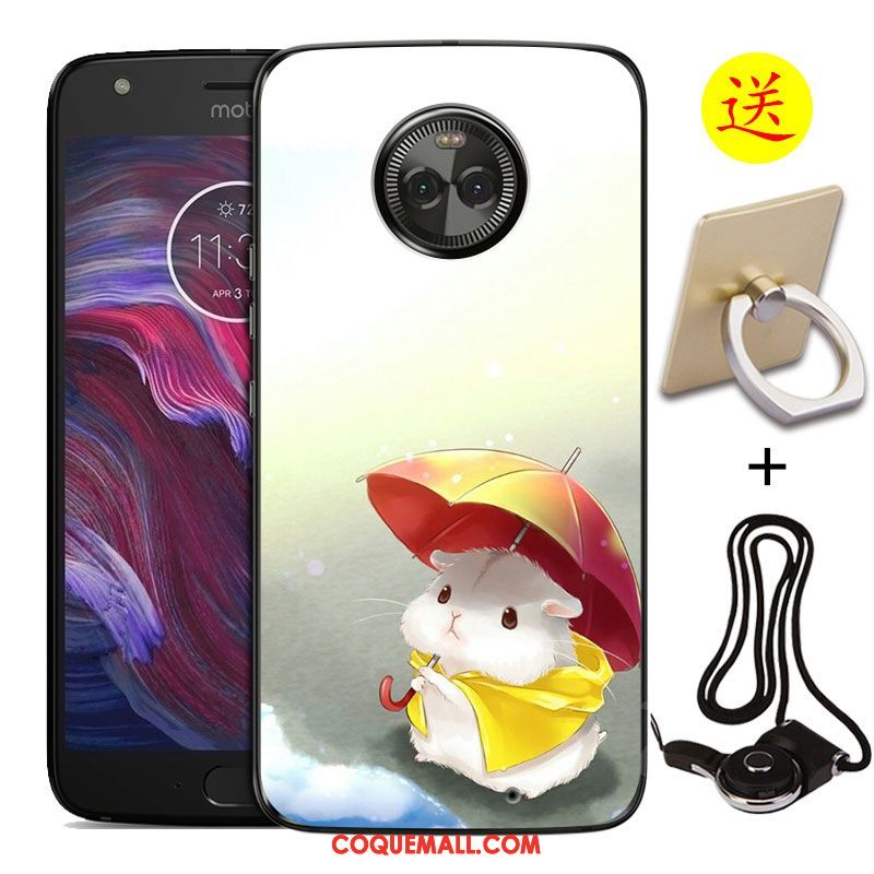 Étui Moto X4 Peinture Téléphone Portable Protection, Coque Moto X4 Noir Incassable Beige