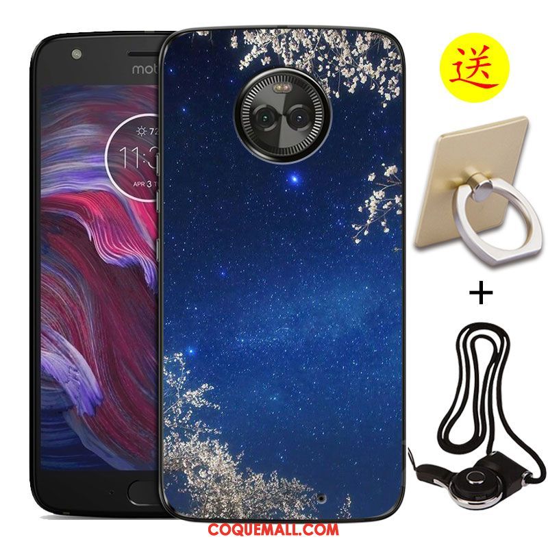 Étui Moto X4 Peinture Téléphone Portable Protection, Coque Moto X4 Noir Incassable Beige