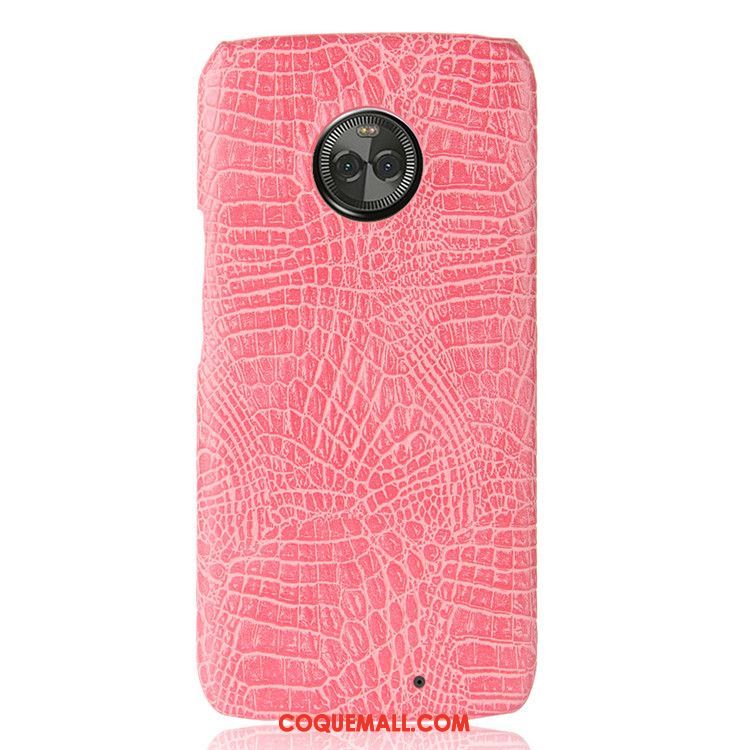 Étui Moto X4 Rouge Téléphone Portable Protection, Coque Moto X4 Crocodile Modèle Couvercle Arrière