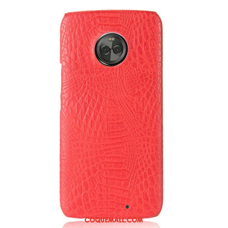 Étui Moto X4 Rouge Téléphone Portable Protection, Coque Moto X4 Crocodile Modèle Couvercle Arrière