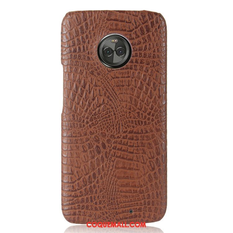 Étui Moto X4 Rouge Téléphone Portable Protection, Coque Moto X4 Crocodile Modèle Couvercle Arrière