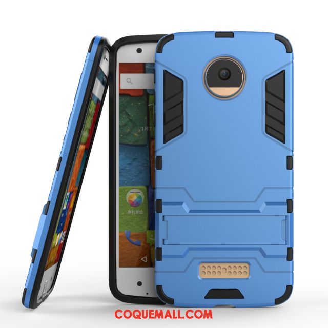 Étui Moto X4 Téléphone Portable Support Protection, Coque Moto X4 Tout Compris Bleu