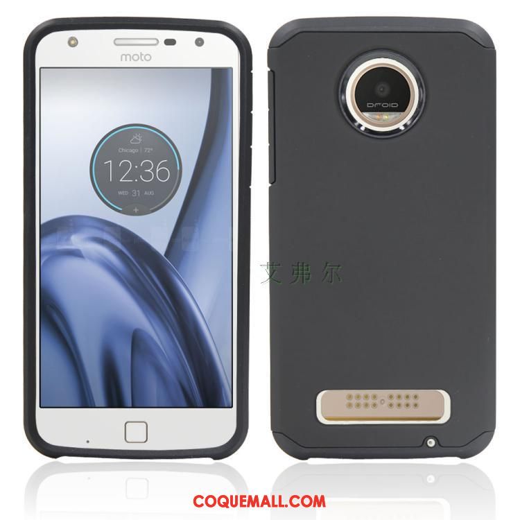 Étui Moto Z2 Play Bleu Vert Argent, Coque Moto Z2 Play Incassable Téléphone Portable