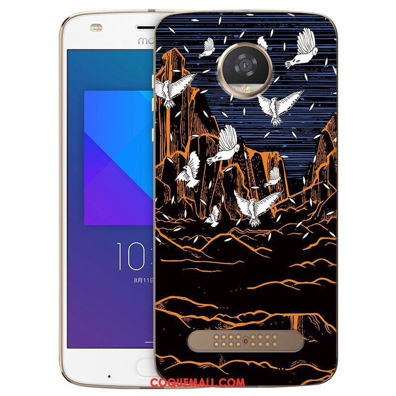 Étui Moto Z2 Play Dessin Animé Téléphone Portable Incassable, Coque Moto Z2 Play Protection Fluide Doux