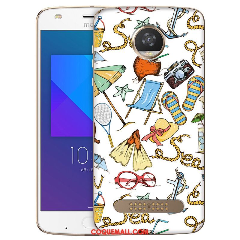 Étui Moto Z2 Play Dessin Animé Téléphone Portable Incassable, Coque Moto Z2 Play Protection Fluide Doux