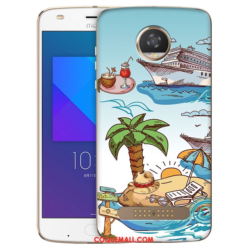 Étui Moto Z2 Play Dessin Animé Téléphone Portable Incassable, Coque Moto Z2 Play Protection Fluide Doux