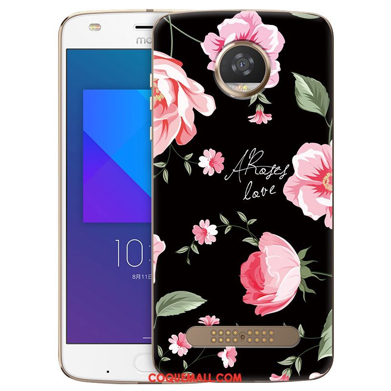 Étui Moto Z2 Play Fluide Doux Peinture Bleu, Coque Moto Z2 Play Téléphone Portable