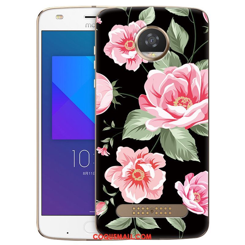 Étui Moto Z2 Play Fluide Doux Peinture Bleu, Coque Moto Z2 Play Téléphone Portable