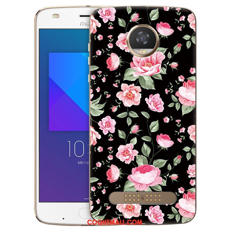 Étui Moto Z2 Play Fluide Doux Peinture Bleu, Coque Moto Z2 Play Téléphone Portable