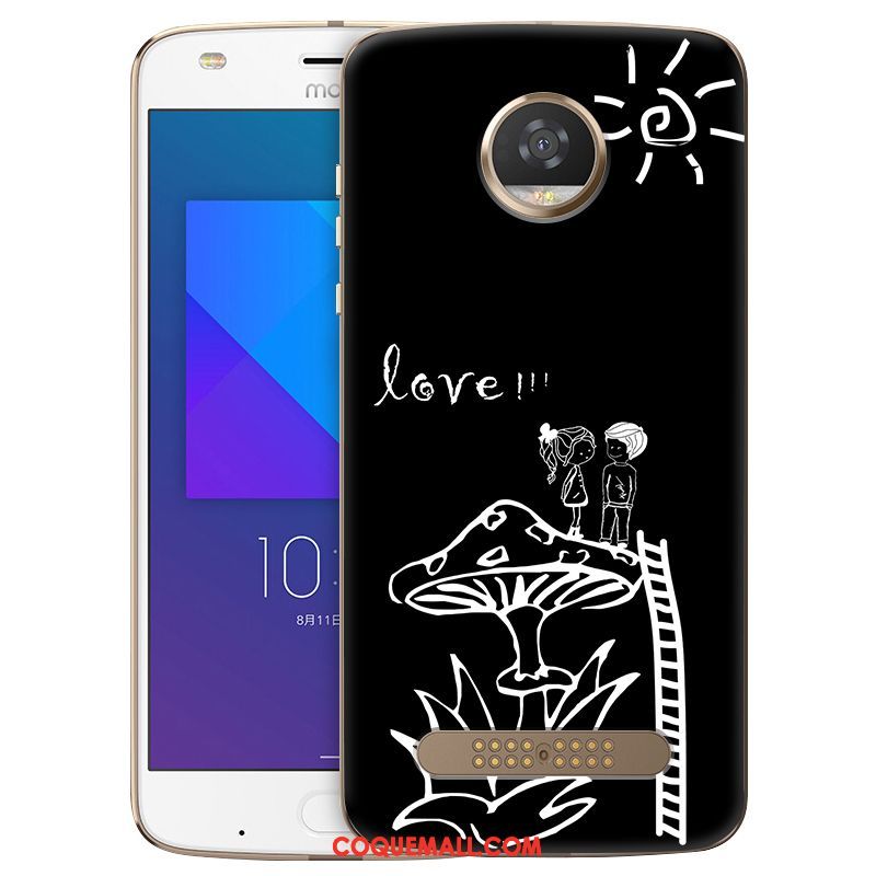 Étui Moto Z2 Play Fluide Doux Peinture Bleu, Coque Moto Z2 Play Téléphone Portable