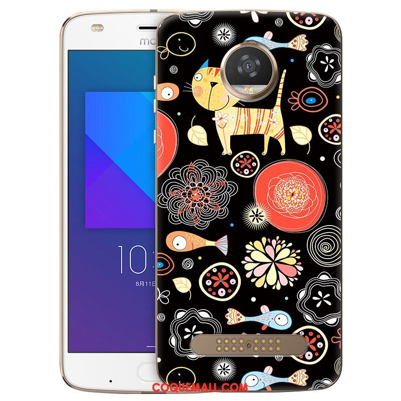 Étui Moto Z2 Play Fluide Doux Peinture Bleu, Coque Moto Z2 Play Téléphone Portable