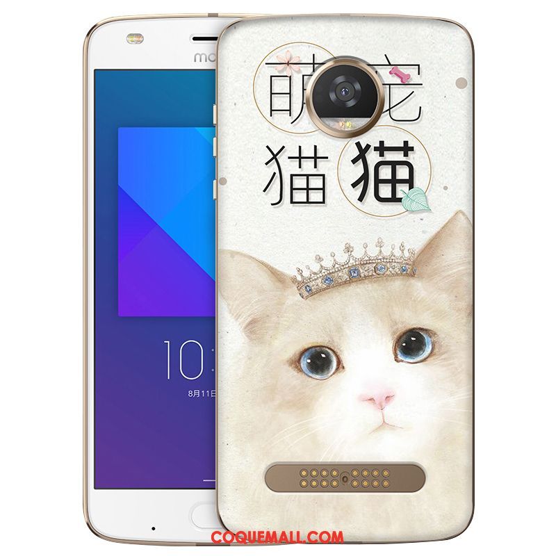Étui Moto Z2 Play Fluide Doux Peinture Bleu, Coque Moto Z2 Play Téléphone Portable