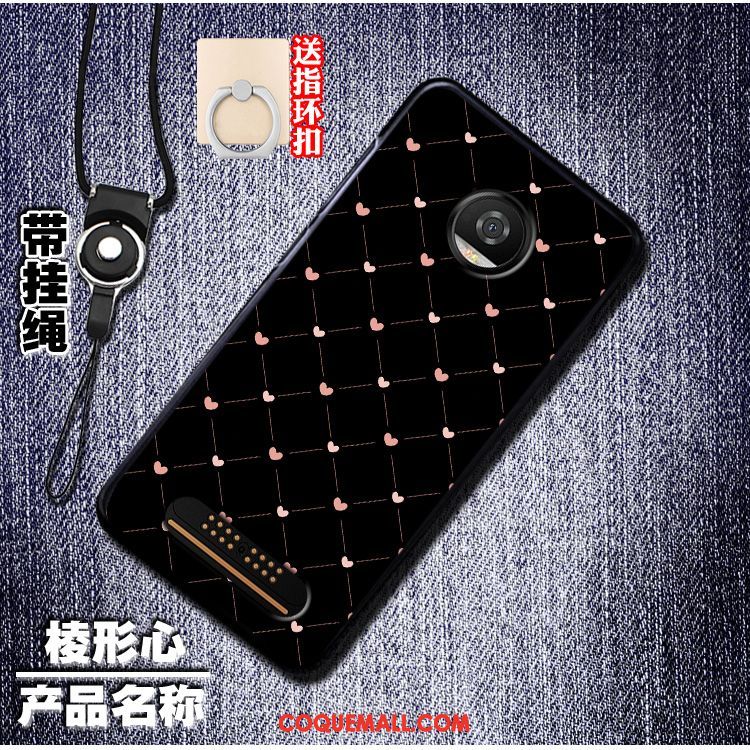 Étui Moto Z2 Play Pendentif Protection Noir, Coque Moto Z2 Play Téléphone Portable