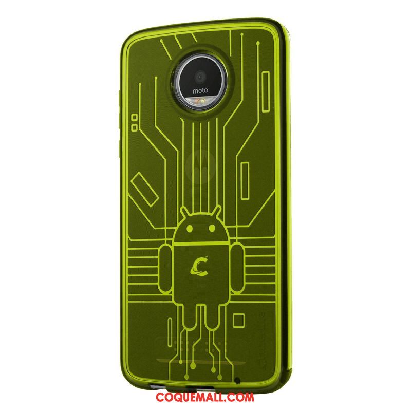 Étui Moto Z2 Play Protection Incassable Téléphone Portable, Coque Moto Z2 Play Clair Bleu