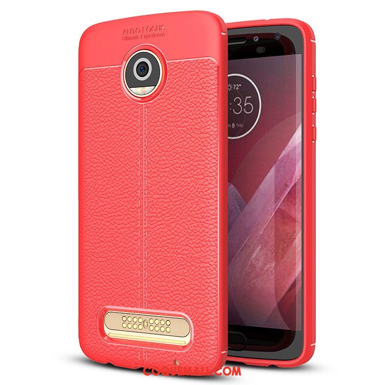 Étui Moto Z2 Play Silicone Bleu Épaissir, Coque Moto Z2 Play Incassable Noir