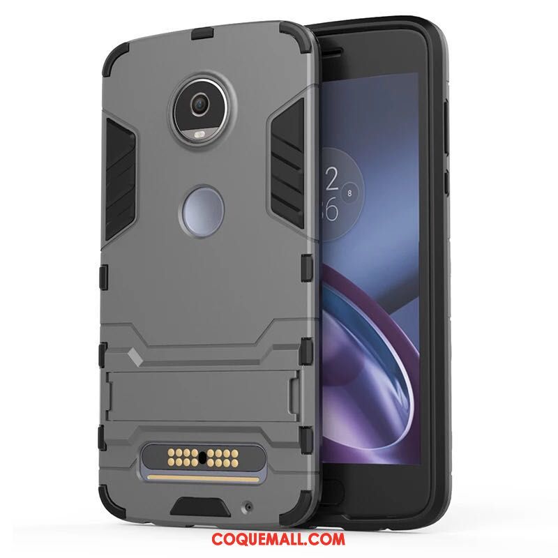 Étui Moto Z2 Play Silicone Noir Tout Compris, Coque Moto Z2 Play Téléphone Portable Incassable