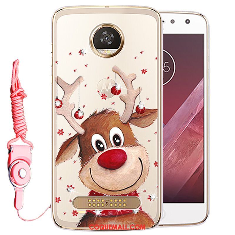 Étui Moto Z2 Play Téléphone Portable Strass Or, Coque Moto Z2 Play Protection