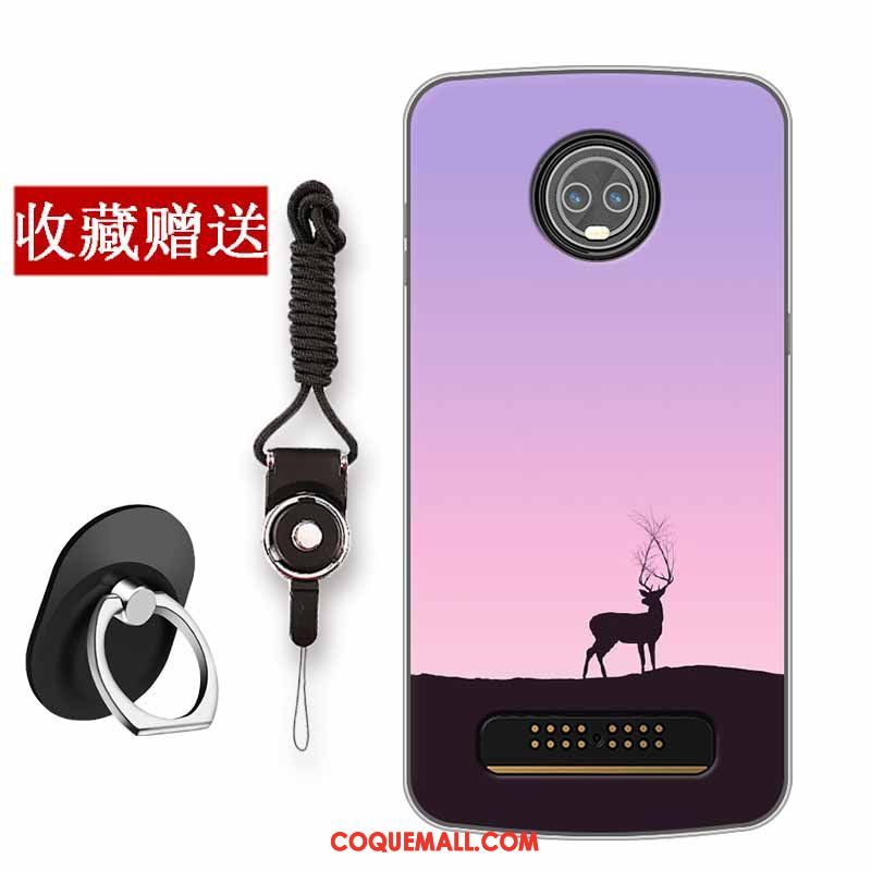 Étui Moto Z3 Play Noir Silicone Tout Compris, Coque Moto Z3 Play Protection Créatif