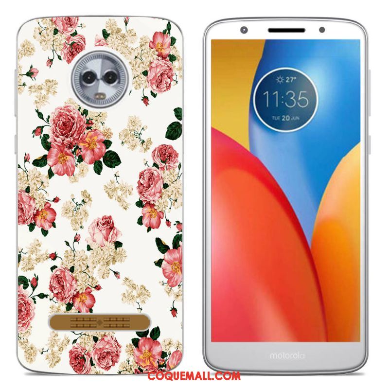 Étui Moto Z3 Play Protection Téléphone Portable Créatif, Coque Moto Z3 Play Coque En Silicone Multicolore Beige