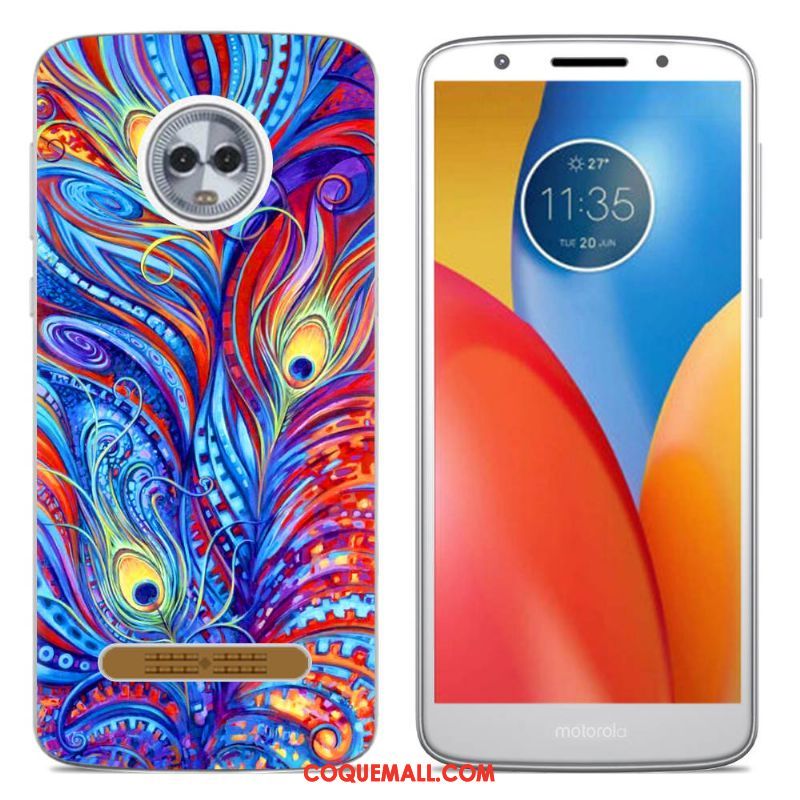 Étui Moto Z3 Play Protection Téléphone Portable Créatif, Coque Moto Z3 Play Coque En Silicone Multicolore Beige